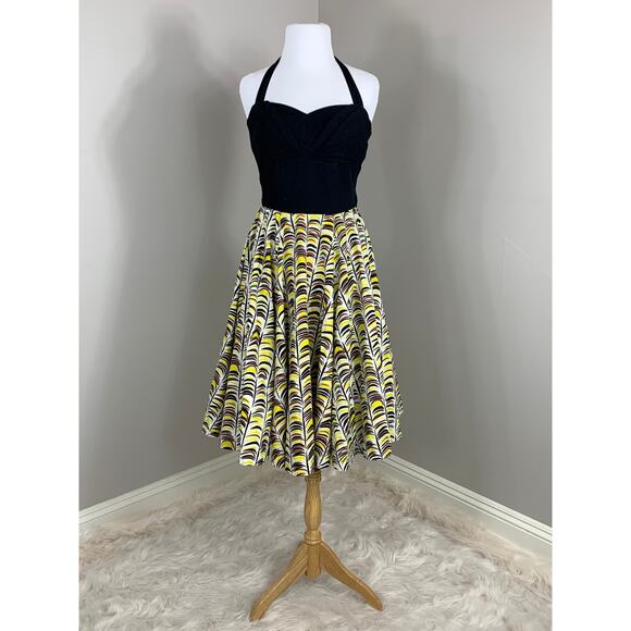 Anthropologie Girls from Savoy Retro 50s Summer Halter Dress Rockabilly PinUp - Picture 6 of 13